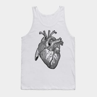 Antique Anatomy Illustration of Human Heart Tank Top